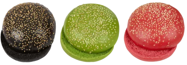 mandarine pain burger colore