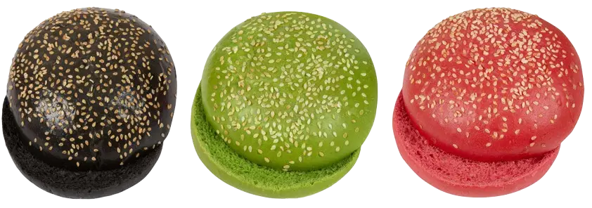 mandarine pain burger colore